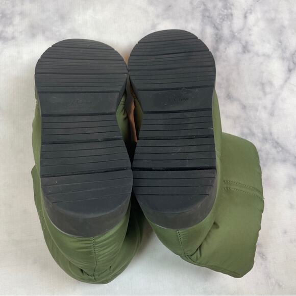 J. Crew Elsa Primaloft Puffer Snow Boots Olive Green NWOB - Picture 7 of 10